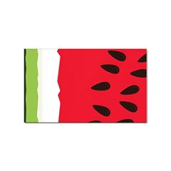 Watermelon Black Green Melon Red Sticker Rectangular (100 Pack) by Cemarart