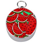 Summer Watermelon Fruit Silver Compasses Front