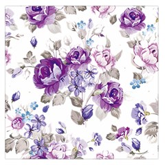 Flower-floral-design-paper-pattern-purple-watercolor-flowers-vector-material-90d2d381fc90ea7e9bf8355 Square Satin Scarf (36  X 36 ) by saad11