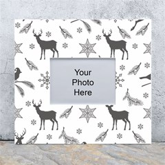 Gray-christmas-element-background-f4f0c9d44b5bbf0cb59e1f7f8d159344 White Wall Photo Frame 5  X 7  by saad11