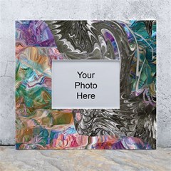 Wing On Abstract Delta White Wall Photo Frame 5  X 7  by kaleidomarblingart