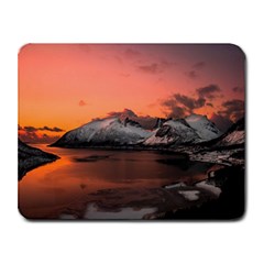 Surreal Mountain Landscape Lake Small Mousepad by Bedest