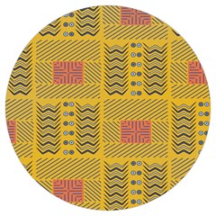 Digital Paper African Tribal Round Trivet by HermanTelo