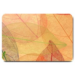 Leaves Patterns Colorful Leaf Pattern Large Doormat by Cemarart