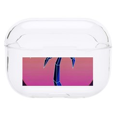 Abstract 3d Art Holiday Island Palm Tree Pink Purple Summer Sunset Water Hard Pc Airpods Pro Case by Cemarart