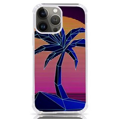 Abstract 3d Art Holiday Island Palm Tree Pink Purple Summer Sunset Water Iphone 13 Pro Max Tpu Uv Print Case by Cemarart