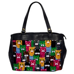 Cat Funny Colorful Pattern Oversize Office Handbag by Grandong