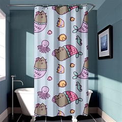 Pusheen Cat Cute Shower Curtain 36  X 72  (stall)  by Grandong