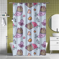 Pusheen Cat Cute Shower Curtain 48  X 72  (small)  by Grandong