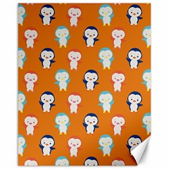 Cute Penguin Funny Pattern Canvas 16  X 20  by Grandong