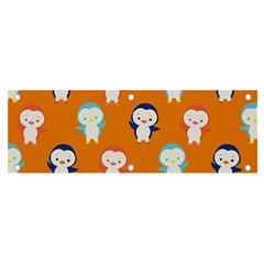 Cute Penguin Funny Pattern Banner And Sign 6  X 2  by Grandong