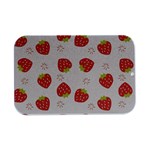 Strawberries Pattern Design Open Lid Metal Box (Silver)   Front