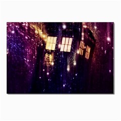 Tardis Regeneration Art Doctor Who Paint Purple Sci Fi Space Star Time Machine Postcard 4 x 6  (pkg Of 10) by Cemarart