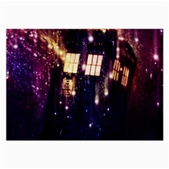 Tardis Regeneration Art Doctor Who Paint Purple Sci Fi Space Star Time Machine Large Glasses Cloth by Cemarart