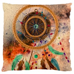 Dream Catcher Colorful Vintage Standard Premium Plush Fleece Cushion Case (one Side) by Cemarart