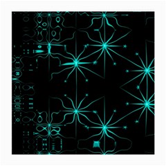 Space Time Abstract Pattern Alien Dark Green Pattern Medium Glasses Cloth by Cemarart