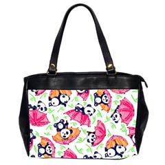 Panda Umbrella Pattern Oversize Office Handbag (2 Sides) by Cemarart