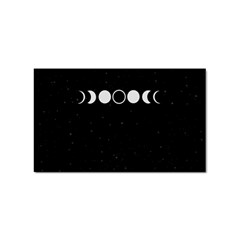 Moon Phases, Eclipse, Black Sticker (rectangular) by nateshop