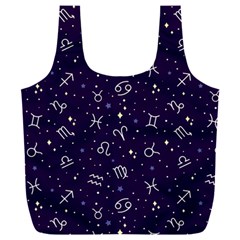 Zodiac Symbols Sign And Stars Pattern Seamless Pattern Full Print Recycle Bag (xxl) by Cemarart