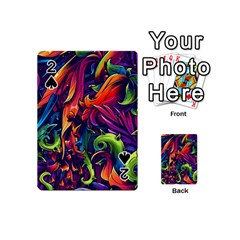 Colorful Floral Patterns, Abstract Floral Background Playing Cards 54 Designs (mini) by nateshop