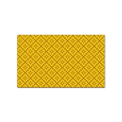 Yellow Floral Pattern Vintage Pattern, Yellow Background, Sticker (rectangular) by nateshop