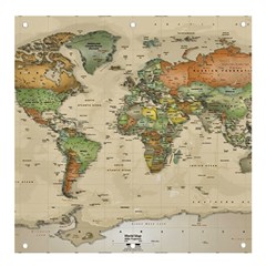 Vintage World Map Aesthetic Banner And Sign 4  X 4  by Cemarart