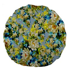 Background-flowers Large 18  Premium Round Cushions by nateshop