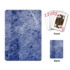 Blue Grunge Texture, Wall Texture, Blue Retro Background Playing Cards Single Design (rectangle) by nateshop