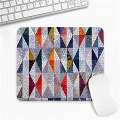 Mosaic, Colorful, Rhombuses, Pattern, Geometry Large Mousepad by nateshop