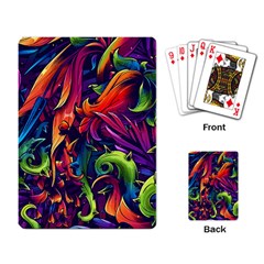 Colorful Floral Patterns, Abstract Floral Background Playing Cards Single Design (rectangle) by nateshop