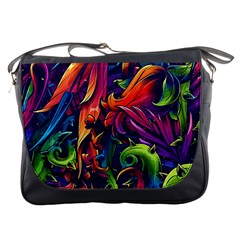 Colorful Floral Patterns, Abstract Floral Background Messenger Bag by nateshop