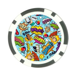 Graffiti Word Seamless Pattern Poker Chip Card Guard by Bedest