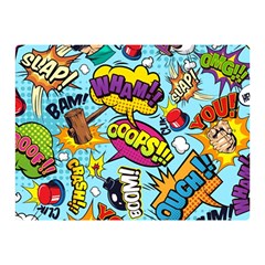 Graffiti Word Seamless Pattern Two Sides Premium Plush Fleece Blanket (mini) by Bedest