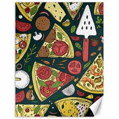 Seamless Pizza Slice Pattern Illustration Great Pizzeria Background Canvas 12  X 16  by Cemarart