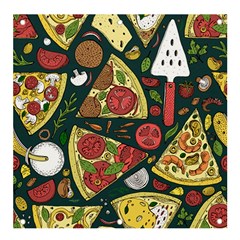 Seamless Pizza Slice Pattern Illustration Great Pizzeria Background Banner And Sign 4  X 4  by Cemarart