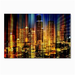 Skyline Light Rays Gloss Upgrade Postcards 5  X 7  (pkg Of 10) by Cemarart