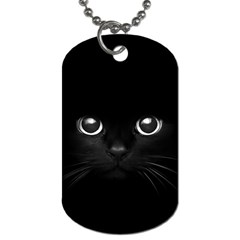 Black Cat Face Dog Tag (one Side) by Cemarart