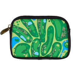 Golf Course Par Golf Course Green Digital Camera Leather Case by Cemarart