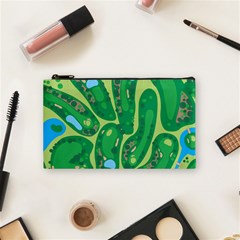 Golf Course Par Golf Course Green Cosmetic Bag (small) by Cemarart