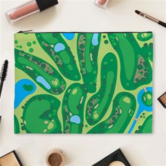 Golf Course Par Golf Course Green Cosmetic Bag (xl) by Cemarart