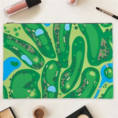 Golf Course Par Golf Course Green Cosmetic Bag (xxl) by Cemarart