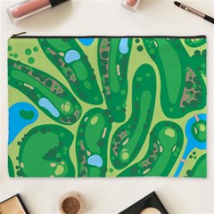 Golf Course Par Golf Course Green Cosmetic Bag (xxxl) by Cemarart