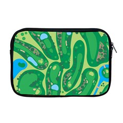 Golf Course Par Golf Course Green Apple Macbook Pro 17  Zipper Case by Cemarart