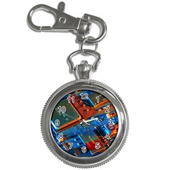 Gray Circuit Board Electronics Electronic Components Microprocessor Key Chain Watches by Cemarart