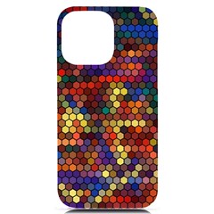 Hexagon Honeycomb Pattern Design Iphone 14 Pro Max Black Uv Print Case by Ndabl3x