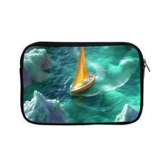 Silk Waves Abstract Apple Ipad Mini Zipper Cases by Cemarart