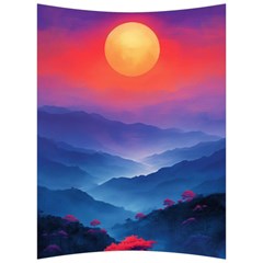 Valley Night Mountains Back Support Cushion by Cemarart