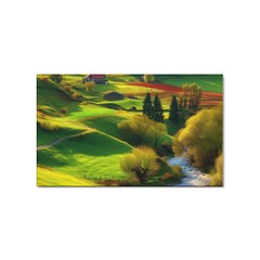 Countryside Landscape Nature Sticker Rectangular (100 Pack) by Cemarart