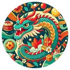 Chinese New Year – Year Of The Dragon Uv Print Acrylic Ornament Round by Valentinaart