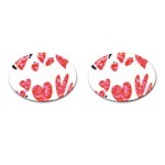 Elements Scribbles Brush Doodles Cufflinks (Oval) Front(Pair)